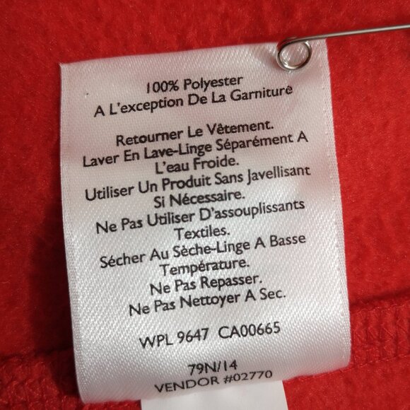 Eddie Bauer Ladies Size Large Red 1/4 Zipper Fleece Pullover - Picture 6 of 11